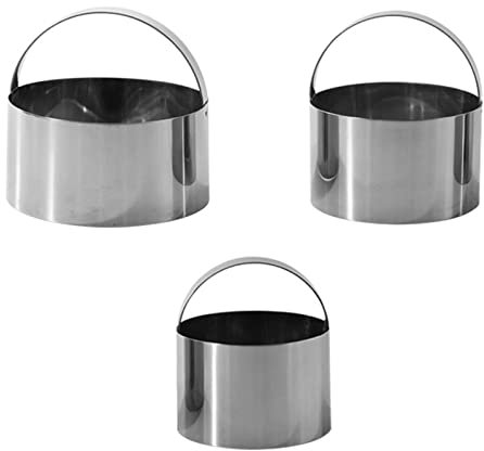 Backform Aus Silikon 3-teiliges Set mit Knödelkeks-Schneide- Backwerkzeugen Einfach Zu Greifendes Backgeschirr Aus Glas (Silver, One Size)