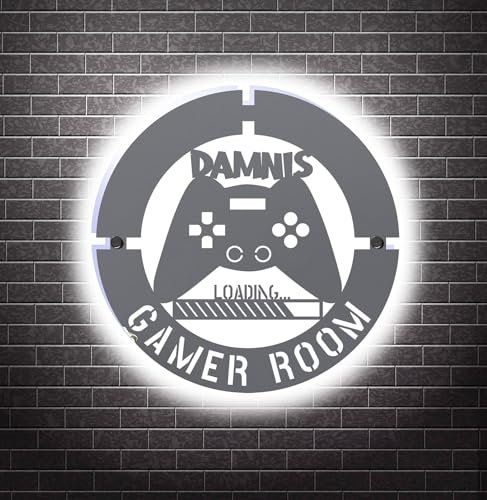 MYZQIFF Personalisierte Spiegel Gamer Neon Zeichen, Game Controller Neon Zeichen für Gamer Raum Dekor, LED Spiel Neon Zeichen Wand Dekor, Geburtstag Weihnachten Gamer Geschenke für Jungen, Kinder