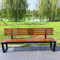 Gartenbank, Metall, braune Außenbank, Parkbank, Gartenstühle für draußen, Sitzgelegenheiten im Freien, Gartenbänke, kleine Außenbank, 2–4 Personen, Metall, für Terrasse, Garten, Außenbereich