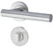 Yale Set di maniglie T-Shape in acciaio inossidabile per porta con nottolino per chiusura privacy 35-S1TS-RRWC-88-3101, satinate, design moderno, adatto per porte interne