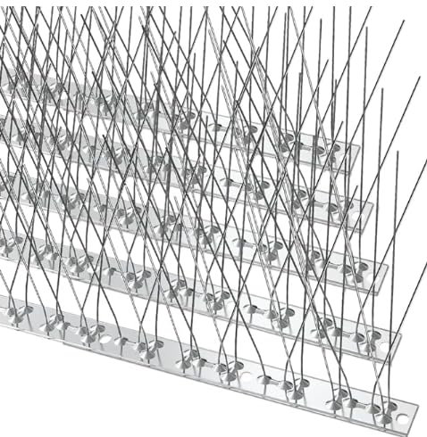 wohohoho Taubenabwehr Spikes Edelstahl Vogelabwehr, Vogelabwehr Spike (8,5m /34 Stück) Taubenspikes für Balkon Vogel abschreckung Abwehr Gegen tauben