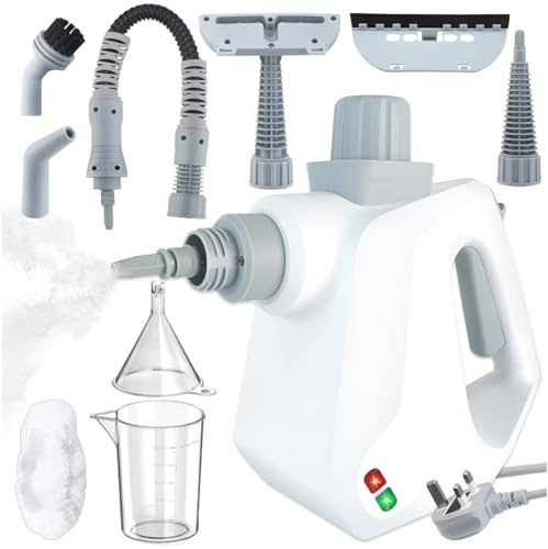 KutaKuta Steam Cleaner Handheld 3800W, 450ML Steam Cleaner with 9 PCS Accessories and Safety Lock, Portable Steam Cleaner, Handheld Steamer for Cleaning Perfect for Home, Kitchen, Bathroom, Tiles