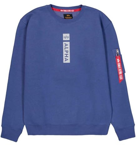 Alpha Industries Unisex Alpha Refl. Print Sweater Sweatshirt (1er Pack)