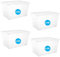 RelianceUK 4 X 110L Extra Large Plastic Storage Boxes with Lids | Clear Strong Storage Box for Clothes Shoes Garage (110 Litre / 4 Pack) Stackable Heavy Duty Tubs | Home Office BPA Free Containers