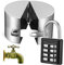 Faucet Lock Cover - Durable Stainless Steel Outdoor Tap Lock for Hose Bib Easy Installation Prevents Water Theft and Freezing Fits Most Outdoor Taps