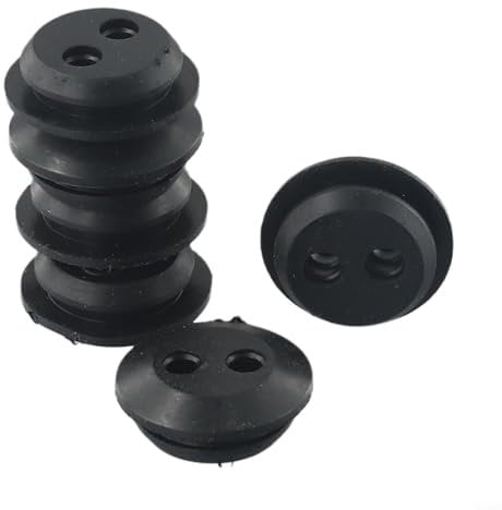 Six Piece Rubber Grommet Set Suitable for Use in Hedge Trimmer Brush Cutters and Fuel Tanks
