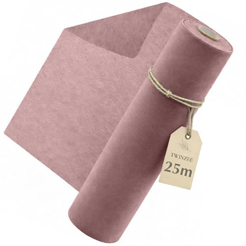 Twinzen Vlies Tischläufer 30 cm x 25 m Wiederverwendbar Altrosa | Weiche Oberfläche · Individuell zuschneidbar · Perfekt für festliche Anlässe · Vielseitig einsetzbar · Langlebiges Material