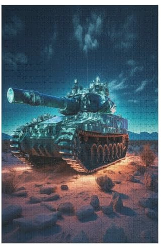 Tank 1000 Teile Puzzles Für Erwachsene, Impossible Puzzle, GesPhönixlichkeitsspiel Für Die Ganze Familie, Kinder Holzpuzzle (78×53cm)