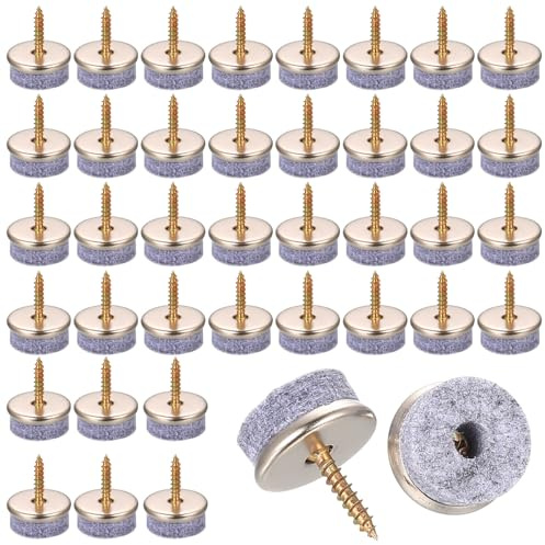 40 Stück Filzgleiter Schrauben, 22 mm Filzgleiter für Stühle, Stuhlgleiter zum Schrauben, Stuhlbeinschoner für Möbelgleiter Nagel Filz für Stühle Laminat Parkett Fliesen Bodenschoner