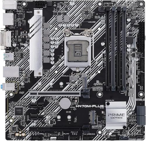 Gaming Motherboard Fit For ASUS PRIME H470M-PLUS Motherboard LGA 1200 Chipset H470 DDR4 128GB M.2 Support Core I3-10105 I5-10400 I5-11500 I7-10700 I9-11900