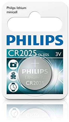 Philips CR2025 3 V Coin 1 Blister Lithium Non-Rechargeable Battery
