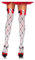 Horror-Shop Overknees mit Spielkartenmotiv für Karneval, Halloween & Motto Party