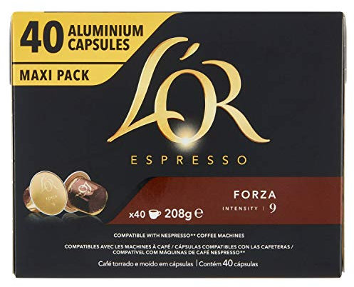 L'Or Espresso Café - 40 Capsules Forza Intensité 9 - compatibles Nespresso®*