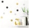 Wandora W1535 Wandtattoo 100 Kreise I Gold 5cm Durchmesser I Kinder Kinderzimmer Aufkleber Punkte selbstklebend Wandsticker Wandaufkleber