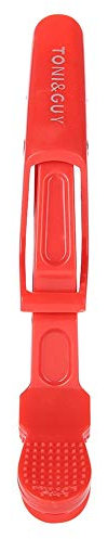 6pcs pince à cheveux, sectionnement de coiffure pince anti-dérapant unique broche coiffure section de cheveux griffe barrettes pour salon de coiffure coiffeur (rouge)