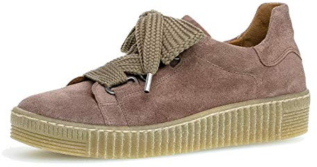 Gabor Damen Sneaker 33.330, Frauen Low-Top Sneaker,Halbschuh,Schnürschuh,Strassenschuh,Business,Freizeit,Dark-Rose (Natur),41 EU / 7.5 UK