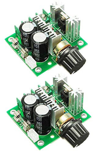 Hailege 2pcs 12V~40V 10A PWM DC Motor Speed Control Switch Controller Voltage Regulator Dimmer for