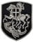 Knights Templar St George & Dragon Crusader Iron on Sew On Embroidered Patch (St George Black)