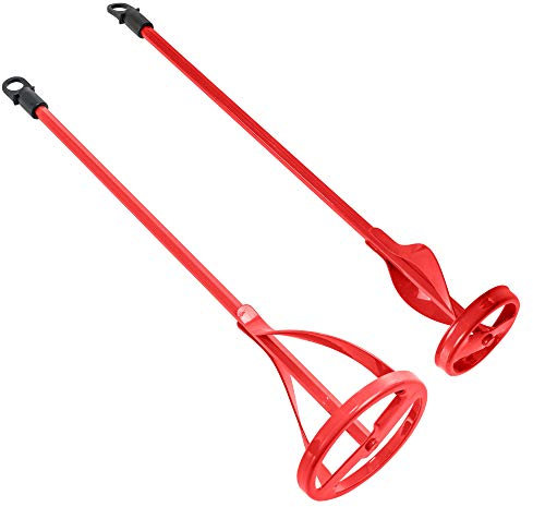 Schlamm- und Zementmischklingen – Power Drill Rührwerkzeuge – 39.4 cm & 35.6 cm Bandmischpaddel, 3/8 Zoll & 5/16 Zoll Sechskantkopf-Schäfte – Mix 1 bis 5 Gallonen Eimer – Beton