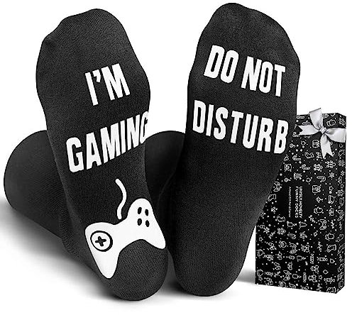 PARIGO Funny Novelty Gaming Socks - Christmas Stocking Fillers for Teenage Boys & Girls, Secret Santa, Birthday & Valentine's Gifts