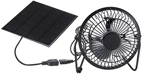 WFEI Solar Panel Exhaust Fan, Outdoor Waterproof Solar Exhaust Fan, Portable Exhaust Fan for Rvs, Outdoor Household Or Car Camping Pet House
