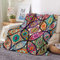 Surwin Kuscheldecke Flanelldecke,3D Mandala Druck Weiche Warm Flauschige Flanell Decke Fleecedecke für Babydecke, Sofadecke, Geburtstag, Weihnachten Dekoration Geschenk (150x220cm,Böhmen)