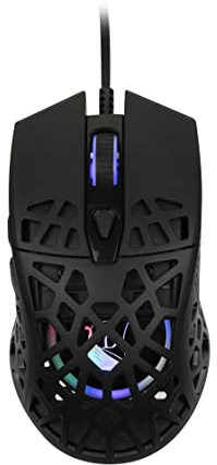 Konix Drakkar Souris Gaming Filaire Aegir Ultra Light 70 g pour PC - 7 Boutons - 7 Niveaux DPI - Rétroéclairage LED Arc-en-Ciel - Noir