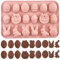 1 Stück Ostern Silikon Schokoladenformen 18 Hohlräume Ei, Hase, Kaninchenkopf, Korbformen Formen für DIY Schokolade, Süßigkeiten, Gelee