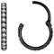 Popuhoops 0,8mm 8mm Schwarz Nasenringe Zirkonia Nasenring Knorpel Ohrring Klar CZ Hoop Septumring Segmentring Clicker 316L Chirurgenstahl Körperpiercing Helix Ohrläppchen Daith Rook Conch Piercing