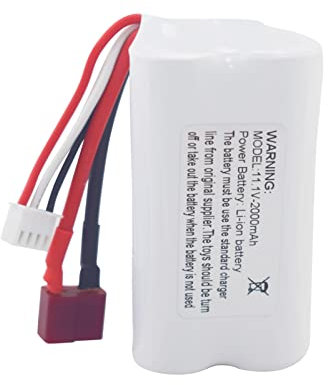 ZYGY 1PCS 11.1V 2000mAh T Plug Batterie pour R608 2104 210E 200E Brushless Haute Vitesse Refroidissement par Eau Télécommande Hors-Bord Électrique RC Bateau Modèle Tumbler Jouet Bateau Batterie