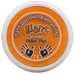 Craftplay Giant washable paint pads | Suitable for hands & feet | 15cm Diameter | Yellow