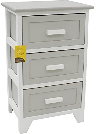 JVL Abingdon 3 Drawer Willow Storage Unit