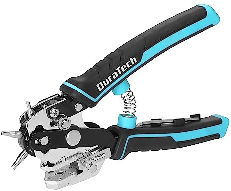 DURATECH Pinza Buchi Cintura, Pinza Fustellatrice con 6 Fori Intercambiabili V Affilato, Buca Cinture per Perforate Pinture, Carte, Cinturini per Orologi, Cartone, Scarpe in Pelle