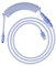 HyperX Câble spiralé - Câble spiralé durable, design élégant, connecteur aviateur 5 broches, USB-C vers USB-A - Violet clair
