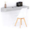 Mobili Fiver, Scrivania sospesa a muro Evolution 120x40, Grigio Cemento, Made in Italy