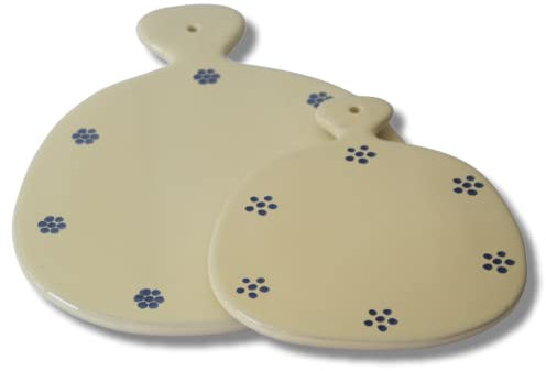 Colì Juego de tablas de cortar y salvamanteles de terracota Línea Estrellas para sartenes, ollas y sartenes, resistente al calor y a los arañazos, 100% fabricado en Italia
