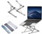 Dogfish Support Ordinateur Portable, Support PC Portable à 7+9 Niveaux Réglables, Laptop Stand en Silicone Antidérapant & Alliage d'Aluminium, Compatible avec MacBook Air Pro, Dell, HP, 10-17.3