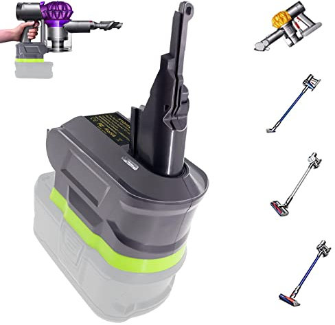 2-in-1 V7/8 Adapter for Ryobi 18V Lithium Battery Convert to for Dyson V7/8 Handheld Vacuum Cleaner Battery Compatible with V7/8 Animal V7/8 Absolute V7/8 Motorhead Pro V7/8…