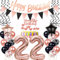 Luftballons 22. Geburtstag Frauen Deko Schwarz Rosegold Tortentopper 22. Geburtstag Tortendeko 22 Deko Happy Birthday 22 Frau ,geburtstagsdeko 22 Jahre dekoration 22. Banner