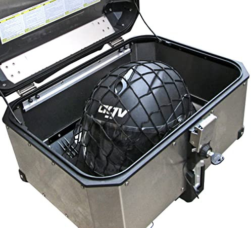 TrunkExpert Filet Araignée de Moto pour Givi Trekker Outback 38l - Filet de Rangement de Coffre Robuste - Filet à Bagages Elastique - Sac Net de Stockage pour Moto