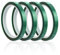 Ruban Résistant à la Chaleur 4pcs 10 mm x 33 m Ruban Adhésif Haute Température Rubans de Presse à Chaud Rubans Chauffants Ruban Isolant Transparent pour Presse à Sublimation (Vert)