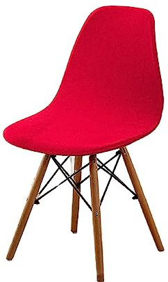 GUYIRT Samt Schalenstuhl Bezug, Esszimmerstuhlbezug Stuhlschutzhülle Im Mid Century Modern Stil Für Küchenhotels-Rot-6er-Set