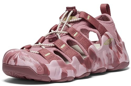 KEEN Damen Hyperport H2 Atmungsaktive Easy On Bequeme Wander- und Wassersandalen, Nostalgia Rose/Daiquiri Green, 40.5 EU