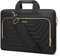 MOSISO Laptop Bag 16 inch, 15-15.6 inch Computer Shoulder Bag Compatible with MacBook Pro 16/Air 15, HP, Dell, Lenovo, Asus, Messenger Case Front Inverted Trapezoid Quilted Pocket & Belt, Black