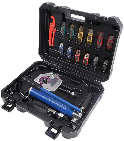 Pince à sertir hydraulique 7 pièces en alliage d'aluminium - Outil de sertissage stable pour tuyaux industriels AC