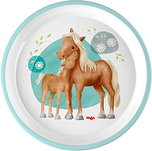 HABA 305700 - Kinderteller Pferde, 1 Stück (Packung mit 2)