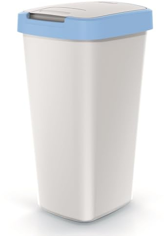 Mülleimer Müllbehälter Abfalleimer Biomülleimer Aschgrau mit Deckel Abfallsammler Mülltonne Papierkorb Schwingeimer (Blau, 12L)