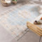 FRAAI | Home & Living In- & Outdoor Teppich Vintage - Kairo Medaillon Hellblau Creme - Wetterfest - Polyester - Flachgewebe - Wohnzimmer, Esszimmer, Balkon, Garten/Terrasse - Terrasse - Rug