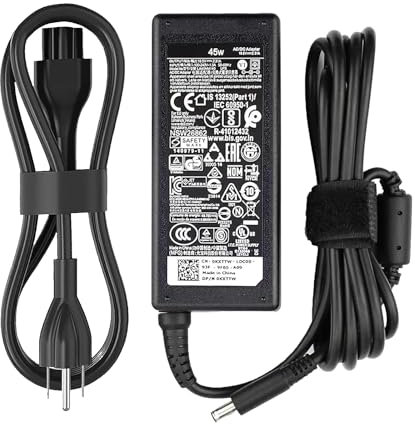 45W Watt Genuine Laptop Charger Fit for Dell Inspiron 11/13/14/15/17 3000 5000 7000 Series 3583 3593 5570 Latitude E5450 XPS 13-65 AC 2-in-1 Computer Adapter Power Cord