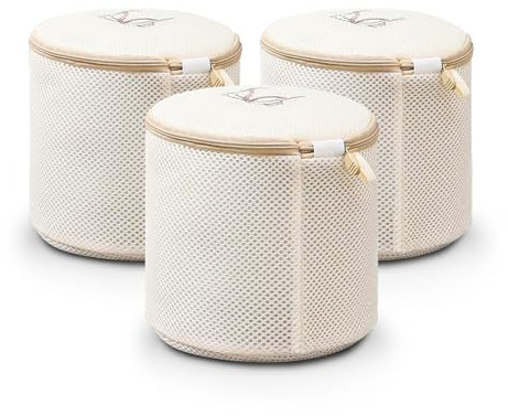 Logei Wäschenetz BH ,3 Stück BH Waschbeutel für Waschmaschine Mit Premium-Reißverschluss,Langlebige Netze Wäschesäcke für Waschen Bhs schonen die BH in Form, Wäschebeutel aus Netzstoff Set für Socken